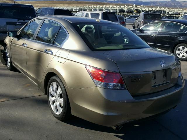 1HGCP3F84AA018523 - 2010 HONDA ACCORD EXL GOLD photo 3