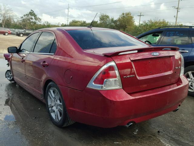 3FAHP081X8R243764 - 2008 FORD FUSION SEL RED photo 3