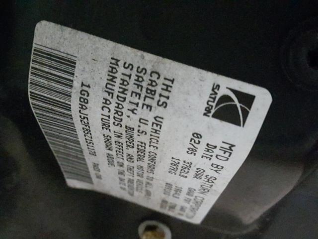 1G8AJ52F85Z151178 - 2005 SATURN ION LEVEL GRAY photo 10