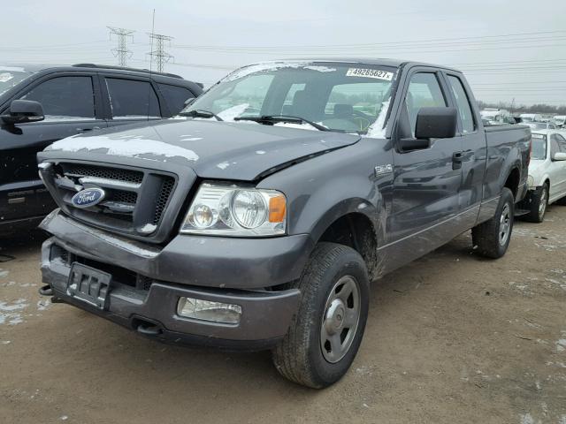 1FTRX14W75NB11579 - 2005 FORD F150 GRAY photo 2