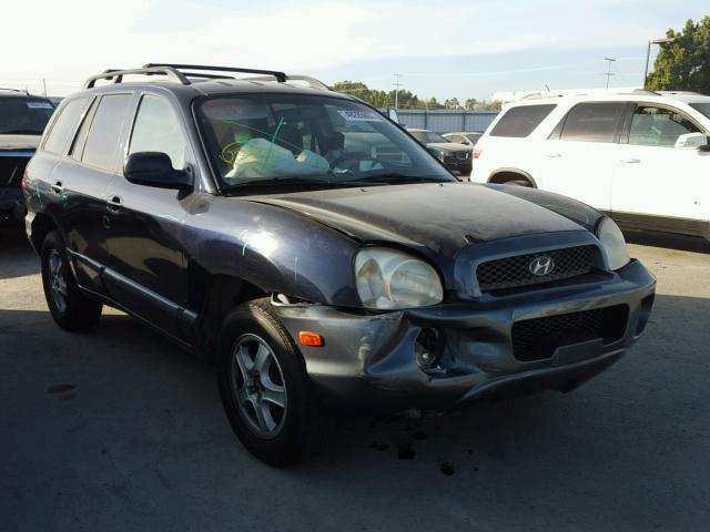 KM8SC13E54U580286 - 2004 HYUNDAI SANTA FE G BLUE photo 1