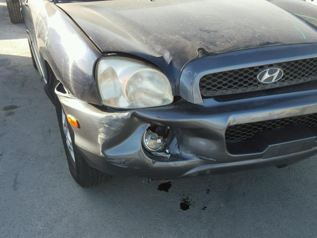 KM8SC13E54U580286 - 2004 HYUNDAI SANTA FE G BLUE photo 9