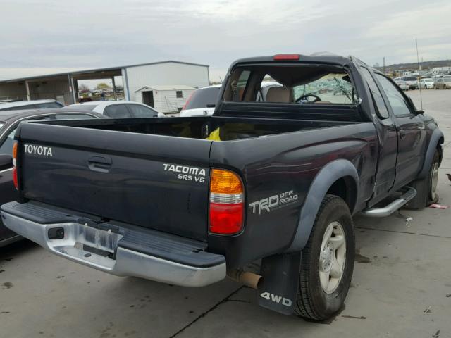 5TEWN72N73Z253026 - 2003 TOYOTA TACOMA XTR BLACK photo 4