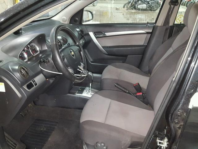 KL1TD66E79B629433 - 2009 CHEVROLET AVEO LS BLACK photo 5