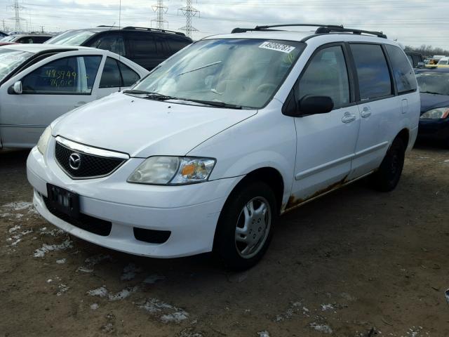 JM3LW28A630375973 - 2003 MAZDA MPV WAGON WHITE photo 2