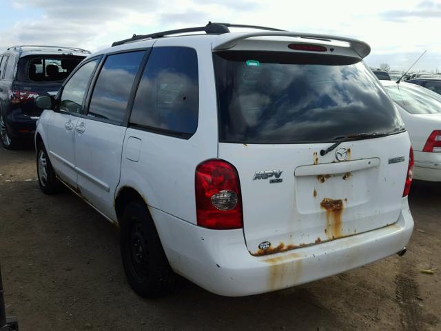 JM3LW28A630375973 - 2003 MAZDA MPV WAGON WHITE photo 3