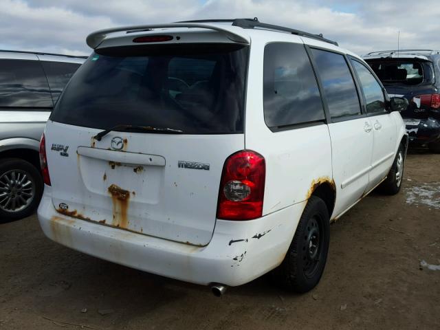 JM3LW28A630375973 - 2003 MAZDA MPV WAGON WHITE photo 4