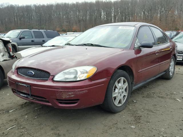 1FAHP53U96A211619 - 2006 FORD TAURUS SE BURGUNDY photo 2