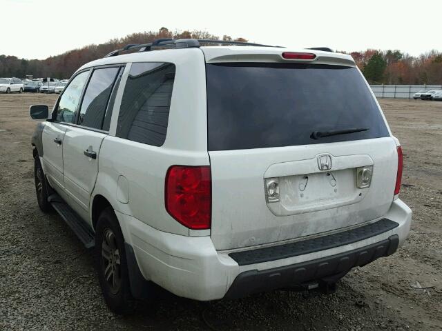 5FNYF18535B045031 - 2005 HONDA PILOT EXL WHITE photo 3