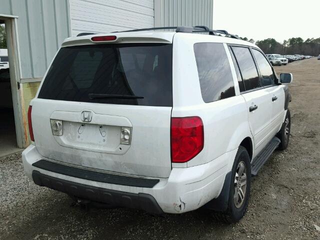 5FNYF18535B045031 - 2005 HONDA PILOT EXL WHITE photo 4