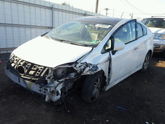 JTDKN3DU0A0055946 - 2010 TOYOTA PRIUS WHITE photo 2