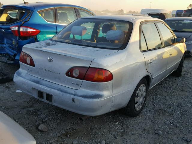 1NXBR12E52Z628009 - 2002 TOYOTA COROLLA CE SILVER photo 4