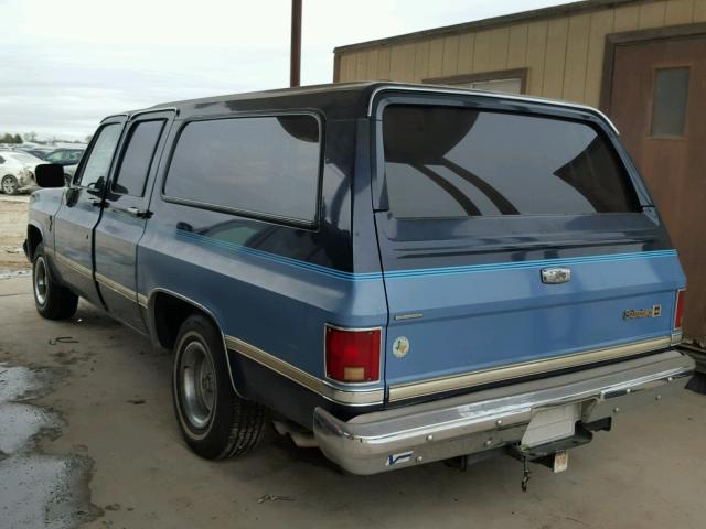 1GNER16K3HF189740 - 1987 CHEVROLET SUBURBAN R TWO TONE photo 3