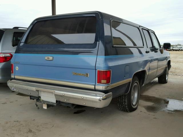 1GNER16K3HF189740 - 1987 CHEVROLET SUBURBAN R TWO TONE photo 4