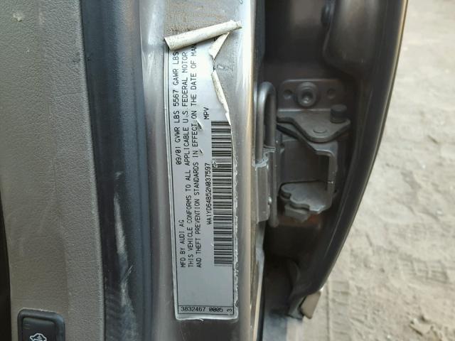 WA1YD64B52N037597 - 2002 AUDI ALLROAD GRAY photo 10