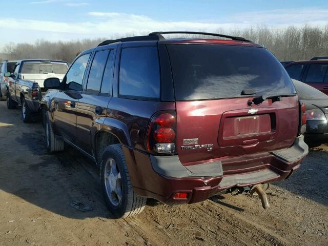 1GNDT13SX72185109 - 2007 CHEVROLET TRAILBLAZE MAROON photo 3