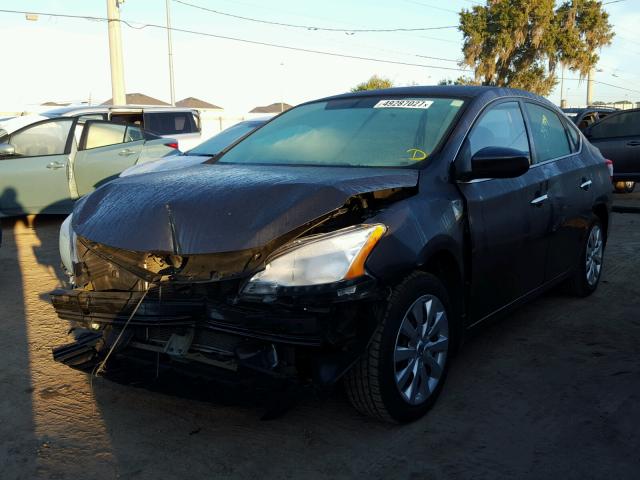 1N4AB7AP3EN852992 - 2014 NISSAN SENTRA S GRAY photo 2