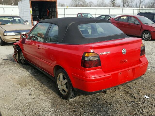 3VWDC21V5YM800183 - 2000 VOLKSWAGEN CABRIO GLS RED photo 3