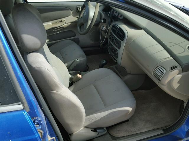 1B3ES56C04D502229 - 2004 DODGE NEON SXT BLUE photo 5