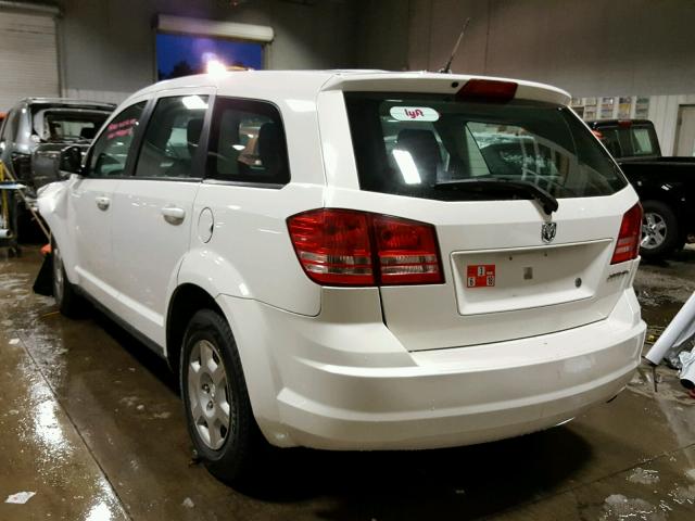 3D4GG47B59T545039 - 2009 DODGE JOURNEY SE WHITE photo 3