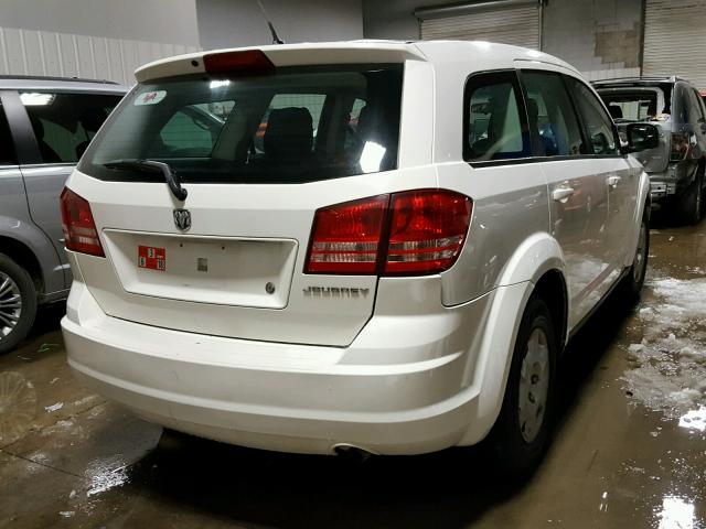 3D4GG47B59T545039 - 2009 DODGE JOURNEY SE WHITE photo 4