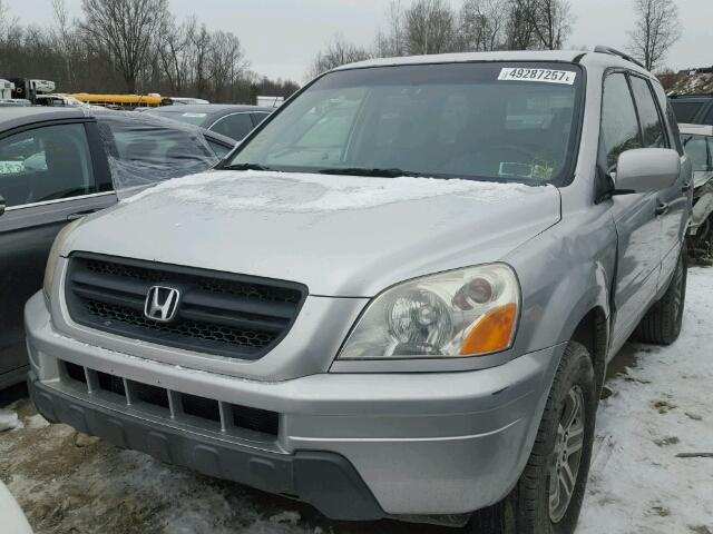 5FNYF18615B041651 - 2005 HONDA PILOT EXL SILVER photo 2