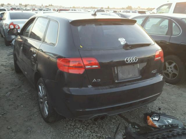 WAUKF78P79A129066 - 2009 AUDI A3 2.0T QU BLACK photo 3