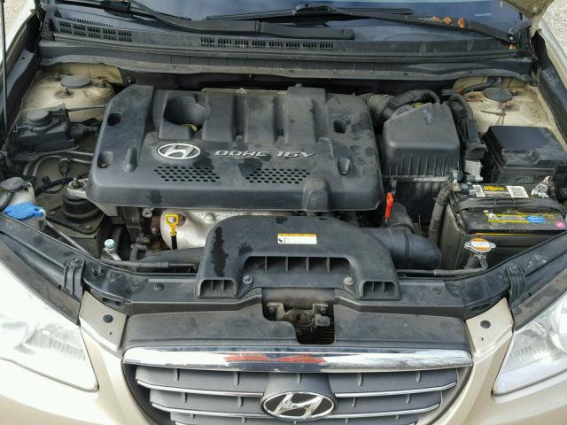 KMHDU46D47U049711 - 2007 HYUNDAI ELANTRA GL GOLD photo 7