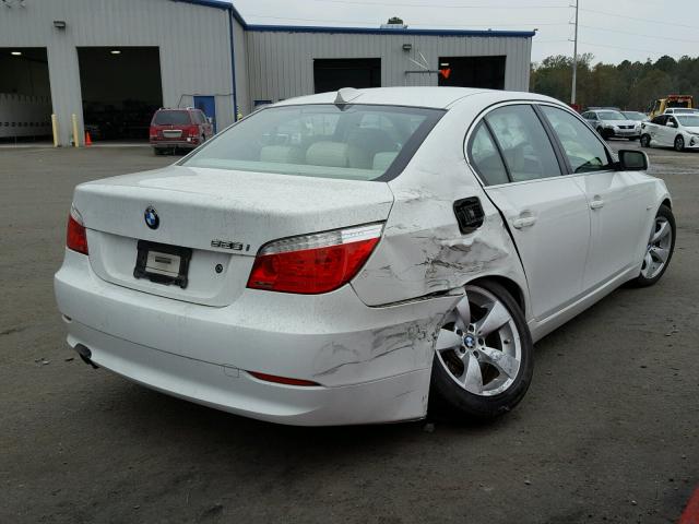 WBANU535X8C110348 - 2008 BMW 528 I WHITE photo 4