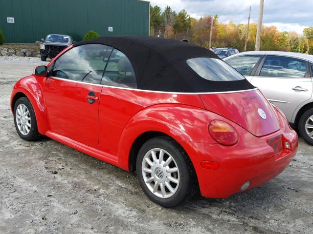 3VWCM21Y34M307101 - 2004 VOLKSWAGEN NEW BEETLE Qırmızı foto 3