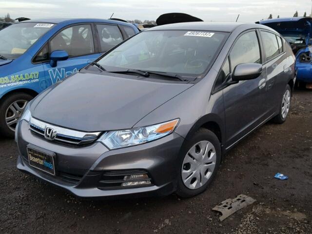 JHMZE2H58DS000258 - 2013 HONDA INSIGHT LX GRAY photo 2