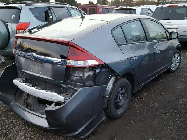 JHMZE2H58DS000258 - 2013 HONDA INSIGHT LX GRAY photo 4