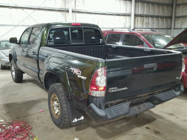3TMMU4FN2DM058470 - 2013 TOYOTA TACOMA DOU GREEN photo 3