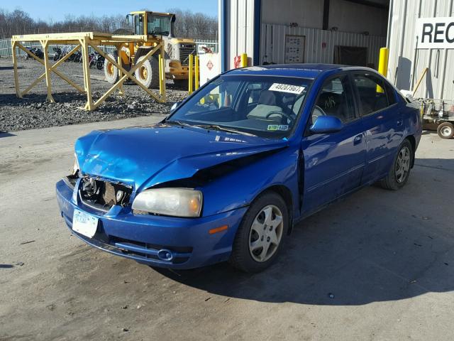 KMHDN46D65U065726 - 2005 HYUNDAI ELANTRA GL BLUE photo 2