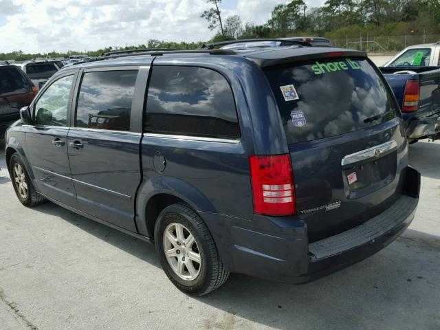 2A8HR54P88R832242 - 2008 CHRYSLER TOWN & COU BLUE photo 3