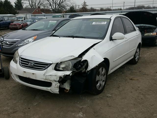 KNAFE222995623250 - 2009 KIA SPECTRA EX WHITE photo 2