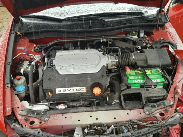 1HGCS2A88CA005793 - 2012 HONDA ACCORD EXL RED photo 7