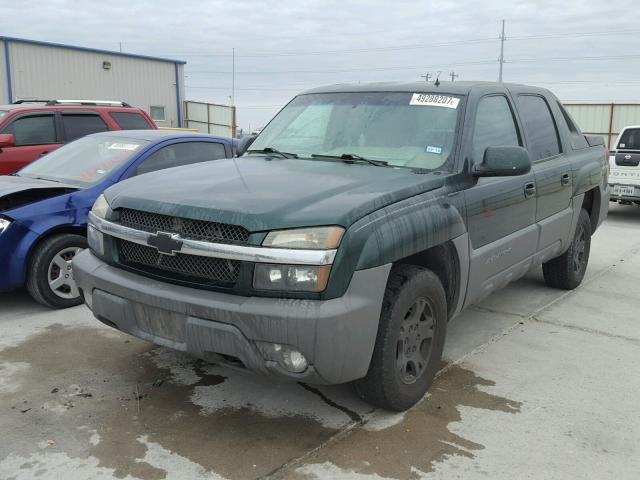 3GNEK13TX2G124925 - 2002 CHEVROLET AVALANCHE GREEN photo 2