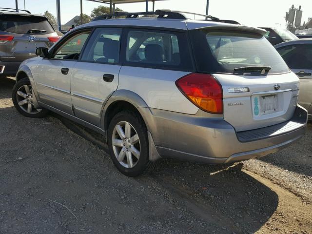 4S4BP61C667358344 - 2006 SUBARU LEGACY OUT SILVER photo 3