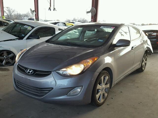 KMHDH4AE3DU700505 - 2013 HYUNDAI ELANTRA GL GRAY photo 2