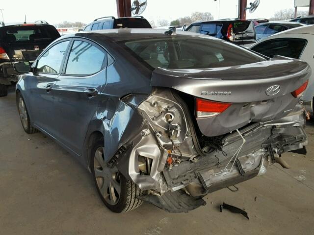 KMHDH4AE3DU700505 - 2013 HYUNDAI ELANTRA GL GRAY photo 3