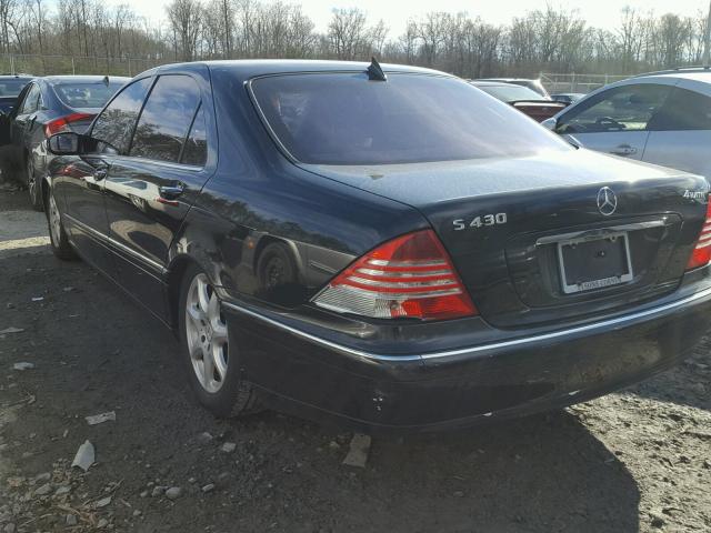 WDBNG83J65A458095 - 2005 MERCEDES-BENZ S 430 4MAT BLACK photo 3