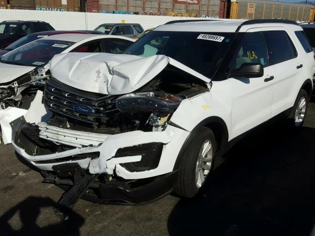 1FM5K7B80GGA44007 - 2016 FORD EXPLORER WHITE photo 2