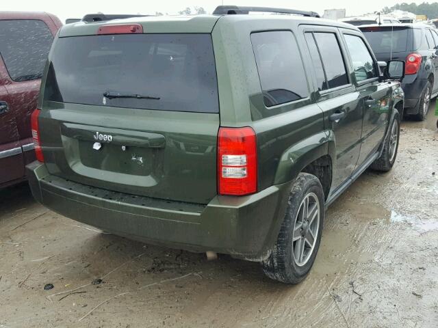 1J8FT28W28D779095 - 2008 JEEP PATRIOT SP GREEN photo 4