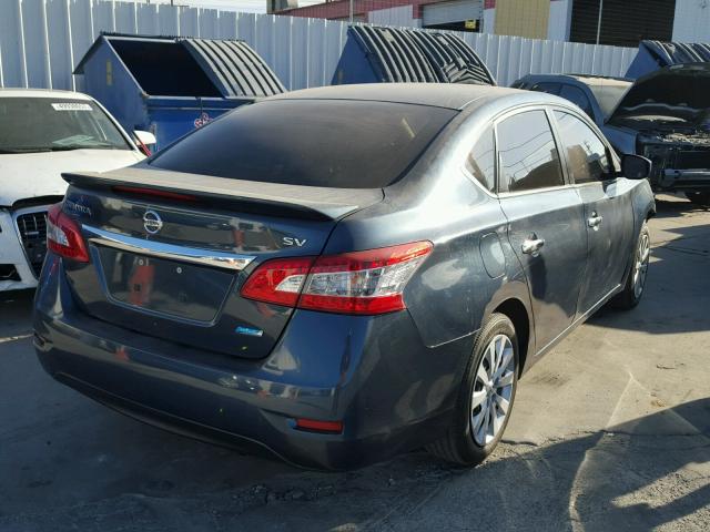 3N1AB7AP6EL657546 - 2014 NISSAN SENTRA S BLUE photo 4