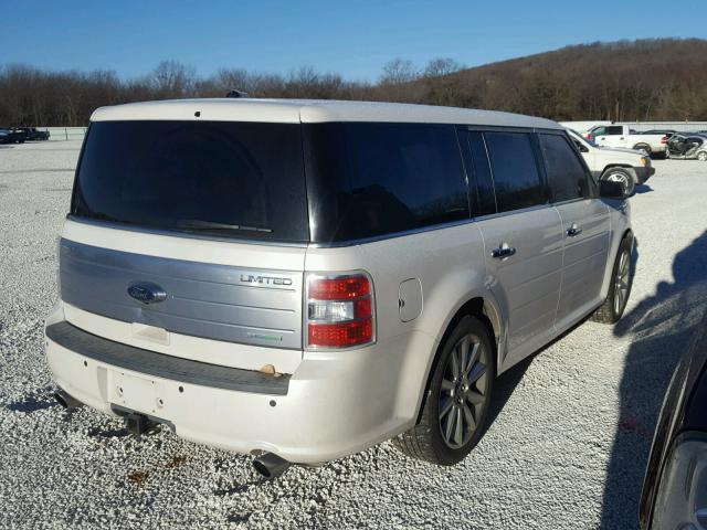 2FMHK6DT0ABA79346 - 2010 FORD FLEX LIMIT WHITE photo 4