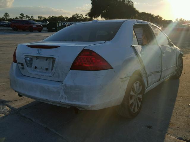 1HGCM66506A013696 - 2006 HONDA ACCORD EX WHITE photo 4