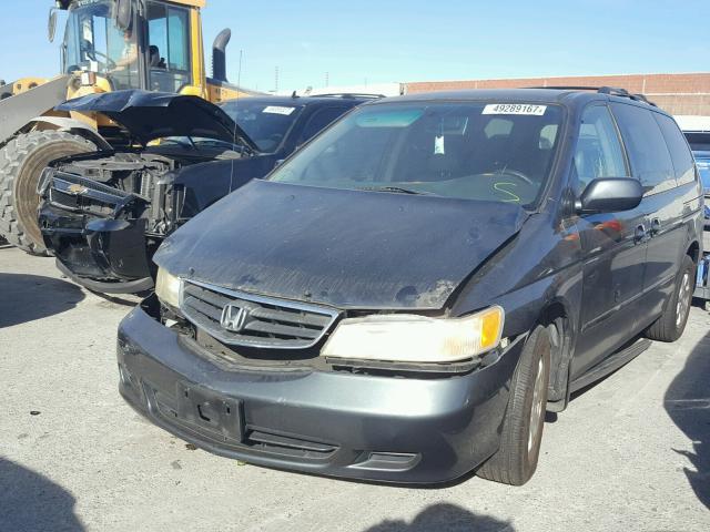 5FNRL18023B158967 - 2003 HONDA ODYSSEY EX BLUE photo 2