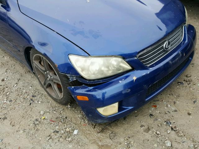 JTHBD182710031836 - 2001 LEXUS IS 300 BLUE photo 9