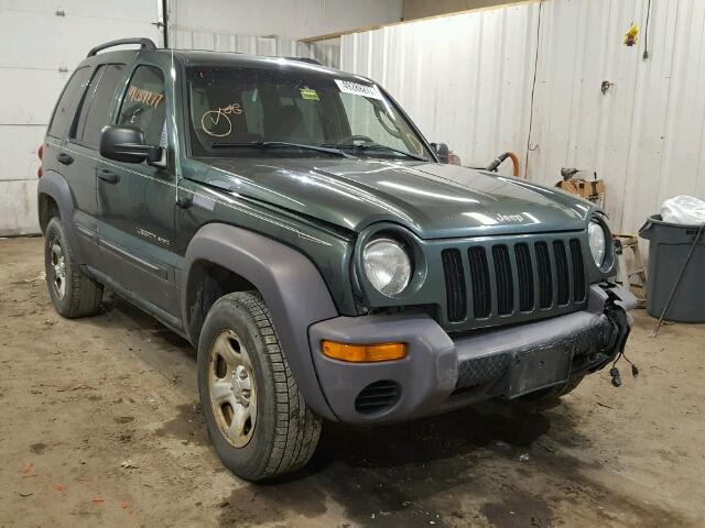 1J4GL48KX3W563751 - 2003 JEEP LIBERTY SP GREEN photo 1